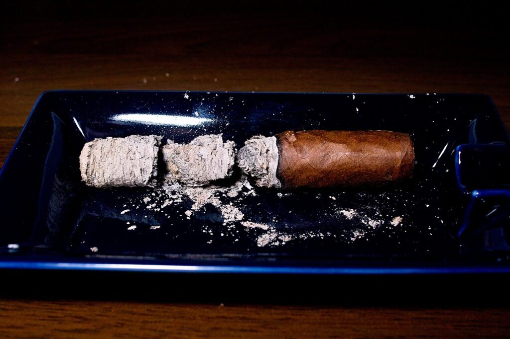 アルトゥーロ・フエンテ シャトーフエンテ サングロウン/Arturo Fuente Chateau Fuente Sun Grown Cigar Review|葉巻/シガー初心者の喫煙レビューブログ|喫煙終了後ファイナルアッシュ