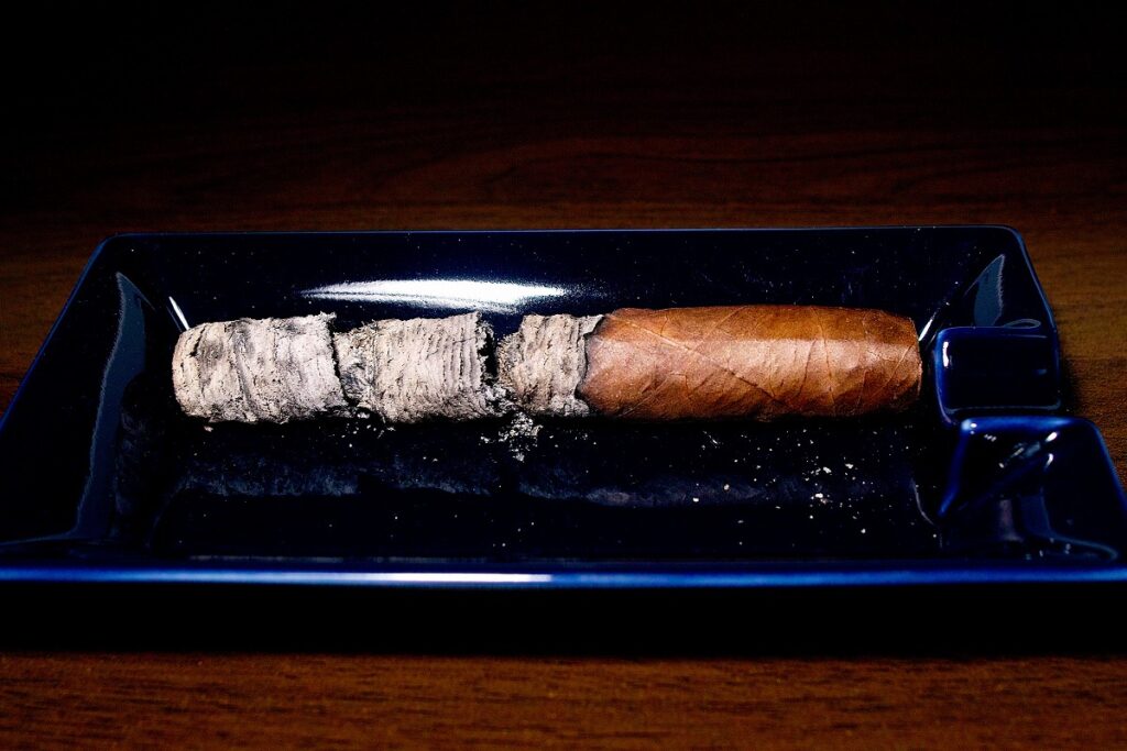 ラ・ガレラ ハバノ ロブスト/La Galera Habano Chaveta Robusto Cigar Review|葉巻/シガー初心者の喫煙レビューブログ|喫煙終了後ファイナルアッシュ