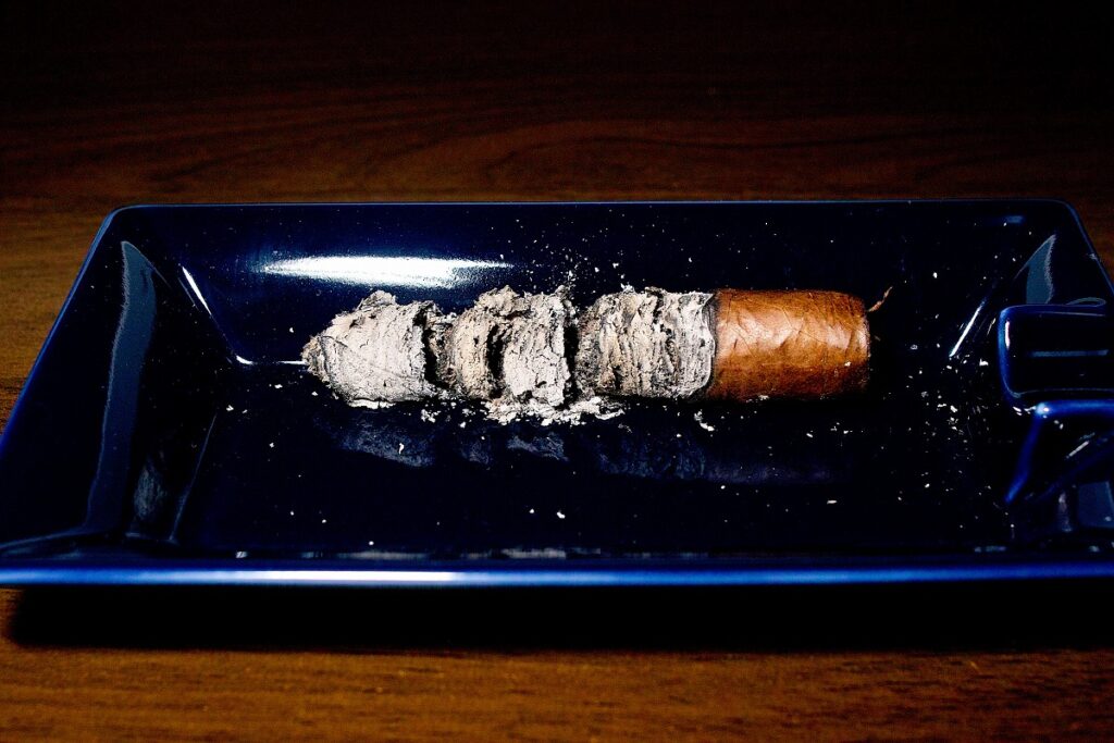 アロマ・デ・ニカ 505/Aroma de nica 505 Cigar Review｜葉巻/シガー初心者の喫煙レビューブログ｜喫煙終了後ファイナルアッシュ