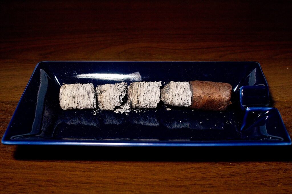 A.J. フェルナンデス ニューワールド オスクーロ ナベガンテ ロブスト/A.J. Fernandez New World Oscuro Robusto Cigar Review|葉巻/シガー初心者の喫煙レビューブログ|喫煙終了後ファイナルアッシュ