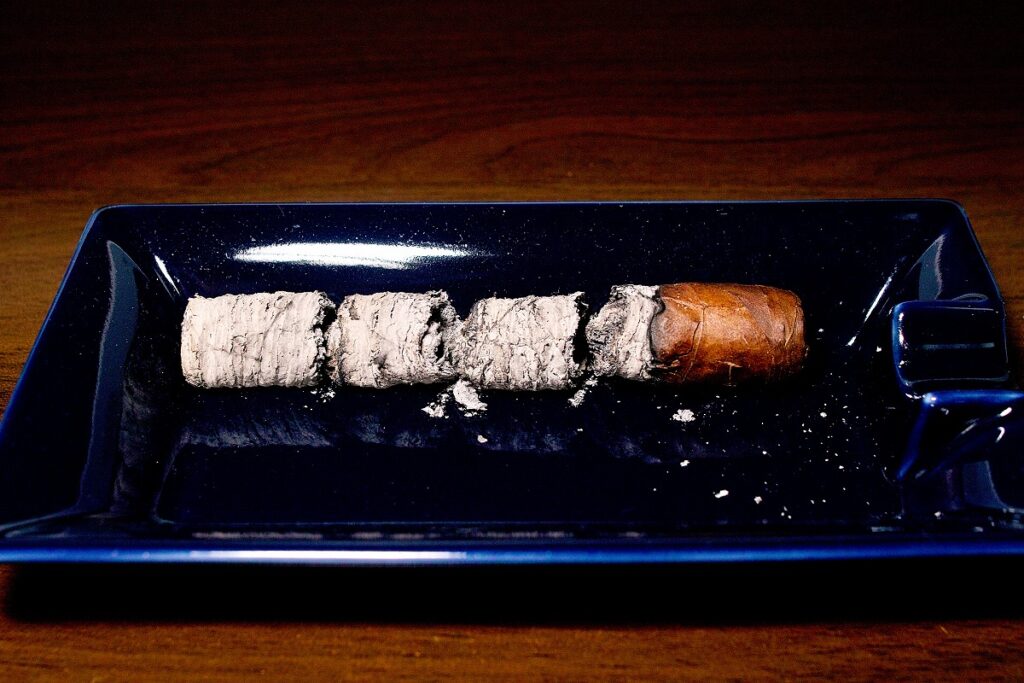 ベントレー・ロブスト/Bentley Robusto Cigar Review|葉巻/シガー初心者の喫煙レビューブログ|喫煙終了後ファイナルアッシュ