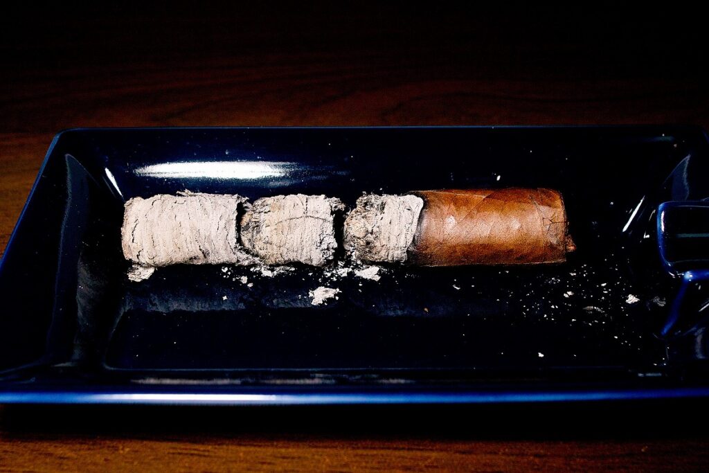 アロマ・デ・ニカ マデューロ 505/Aroma de nica Maduro 505 Cigar Review|葉巻/シガー初心者の喫煙レビューブログ|喫煙終了後ファイナルアッシュ