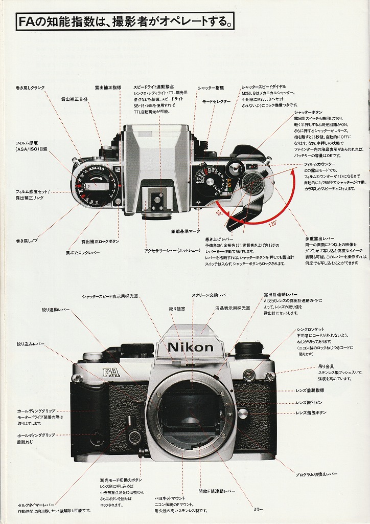 ニコンFAカメラカタログ（1983年8月1日配布物） | カメラカタログ通販